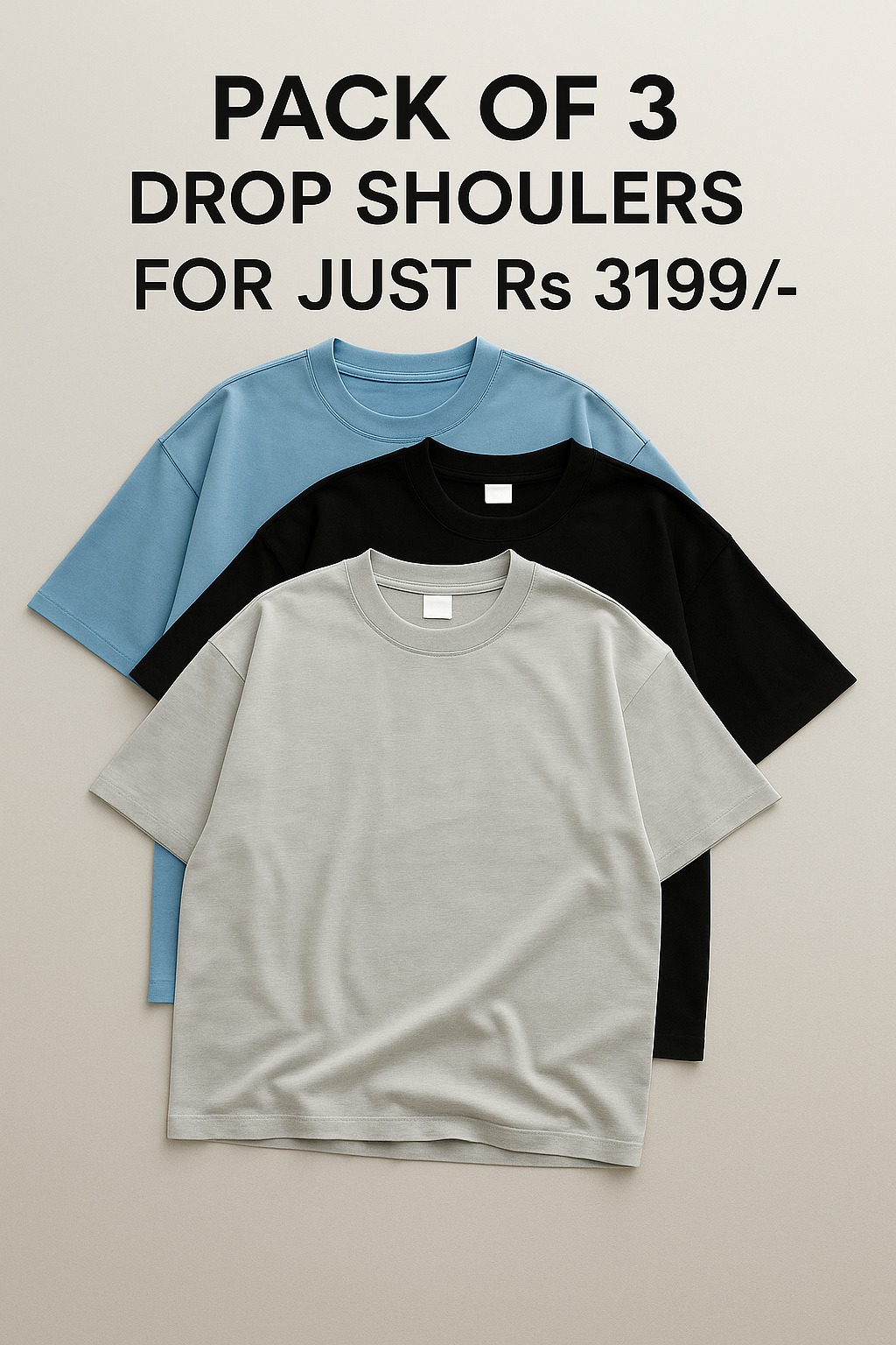 Pack Of 3 Drop shoulders buy online in Pakistan