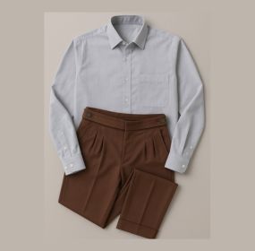 cotton casual shirt paired with classic Gurkha pants